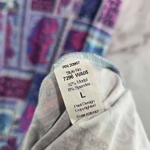 Tori Richard Dress Womens Large Pink Blue Purple Pink Floral Maxi Tank Honolulu - Picture 8 of 9